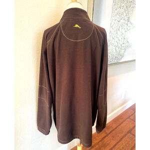 Tommy Bahama Pullover Mens Large Brown 1/4 Zip Lightweight Sweater 2x
